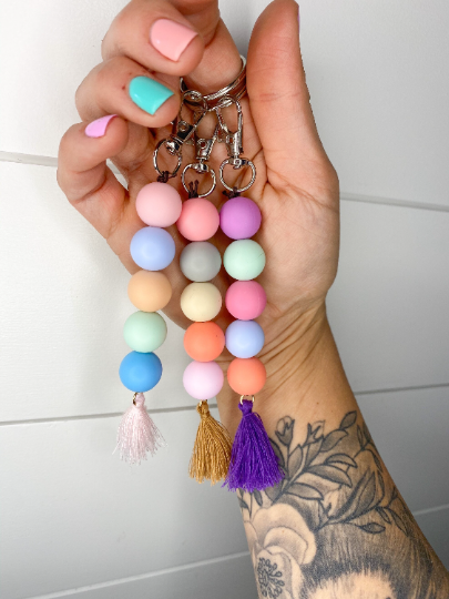LV teal beaded keychain – Express Your Sassy Self