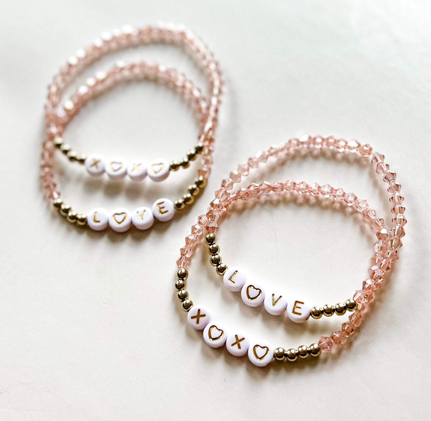 XOXO + Love bracelet set