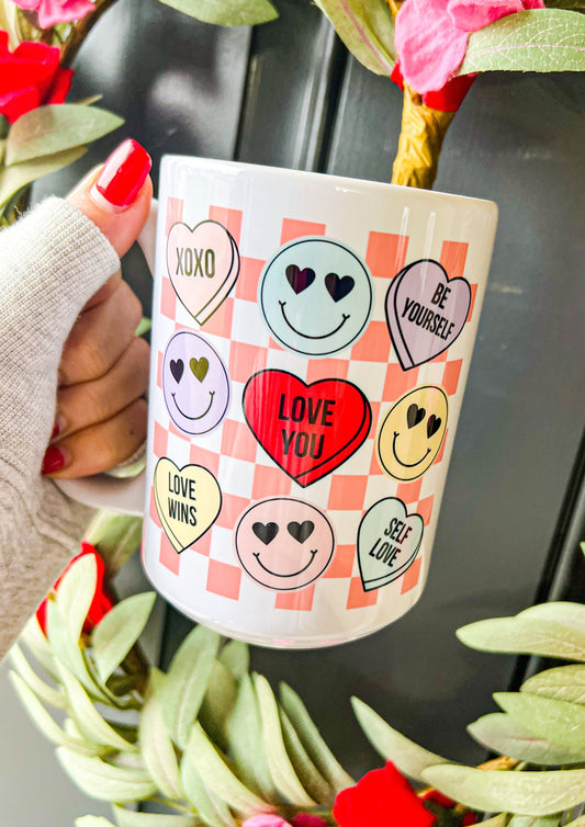 Candy Heart Affirmation Mug