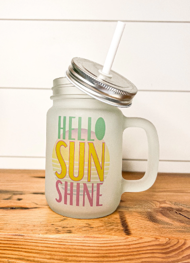 Hello Sunshine Mason Jar Mug