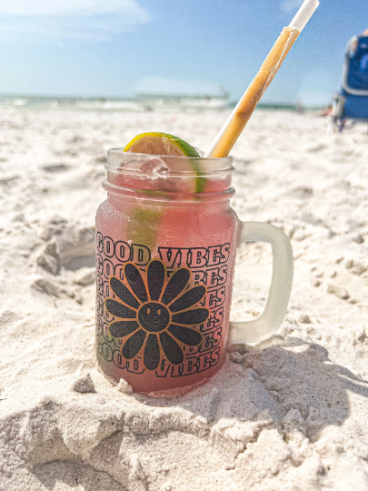 Good Vibes Mason Jar Mug