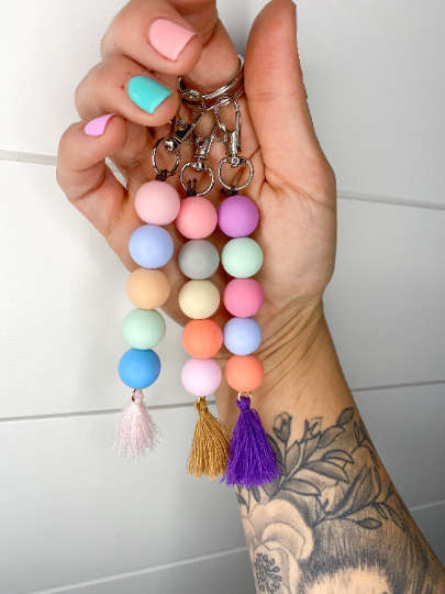 Silicone Beaded Keychain